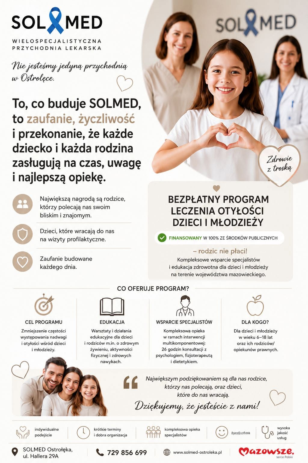 Bezpłatny program leczenia otyłości dzieci i młodzieży